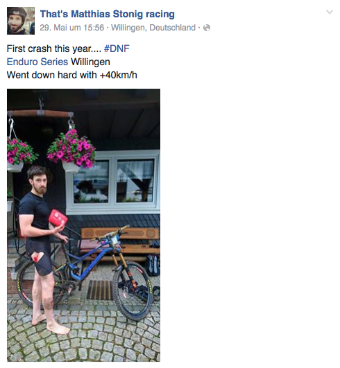 Facebook-Post Matthias Stonig SSES Willingen Crash